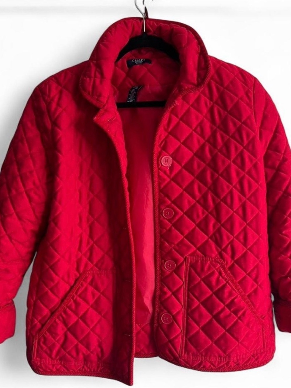 Chaps Quilted Red Jacket